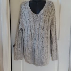 DKNY Vintage Oversized V-neck Pullover Sweater P